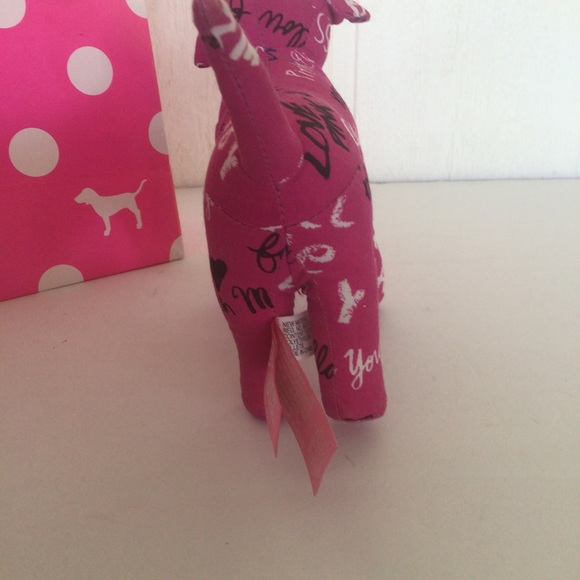 PINK VICTORIAS SECRET MINI PLUSH DOG GRAFFITI PRINT - Picture 10 of 11